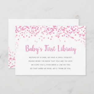 Livres pour la carte de douche Confetti rose Baby 
