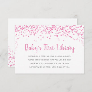 Livres pour la carte de douche Confetti rose Baby 