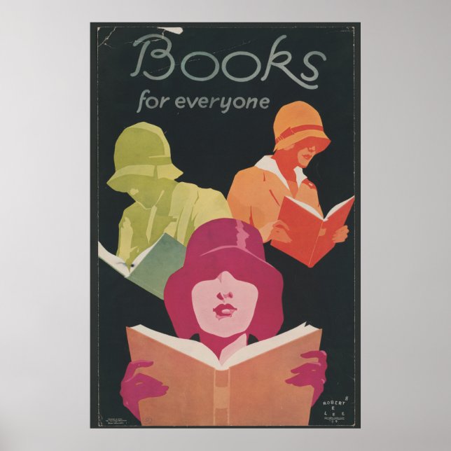 Livres pour tous Poster vintage des années 1920 (Devant)