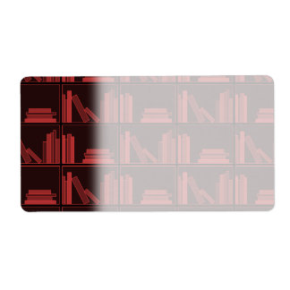 Livres sur Shelf. Rouge foncé.