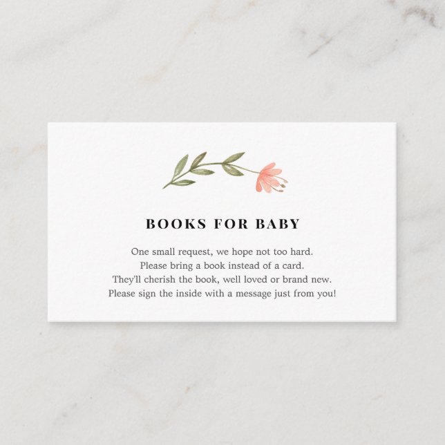Livres Tulipe rose pour Baby insert carte (Devant)