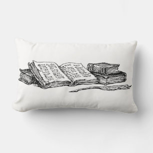 Livres vintages et Coussin de lecture Quill