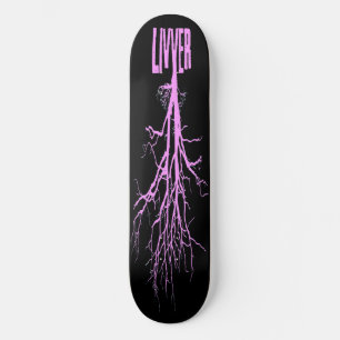 livver pink n black sk8 skateboard