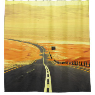 Liwa Oasis Asphalt Road, Dunes.