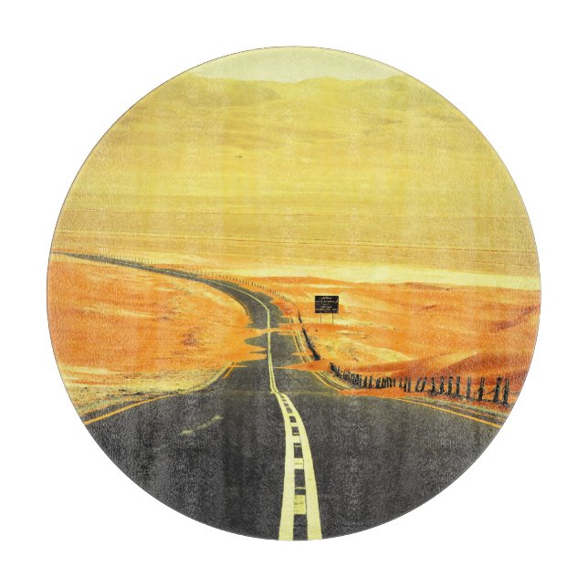 Liwa Oasis Asphalt Road, Dunes. Cutting Board (Front)