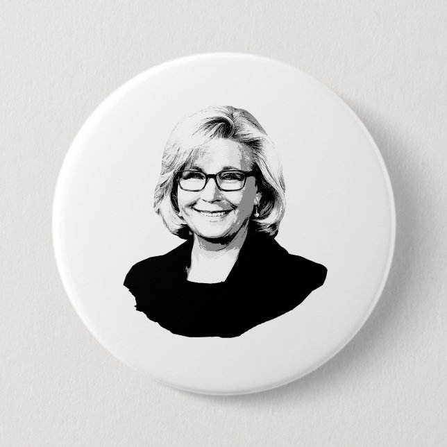 LIZ CHENEY 2024 3 INCH ROUND BUTTON (Front)