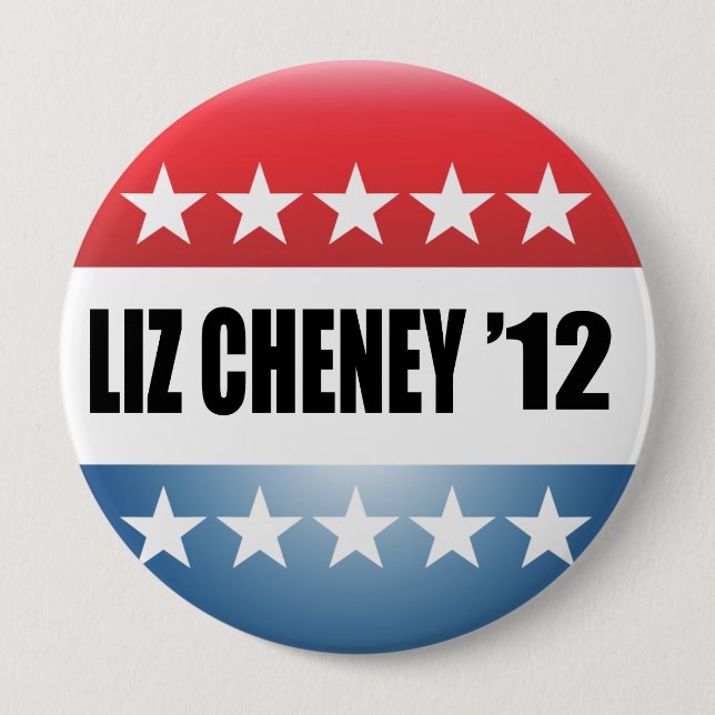 LIZ CHENEY 4 INCH ROUND BUTTON (Front)