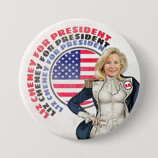 liz Cheney for President '24 3 Inch Round Button (Front)