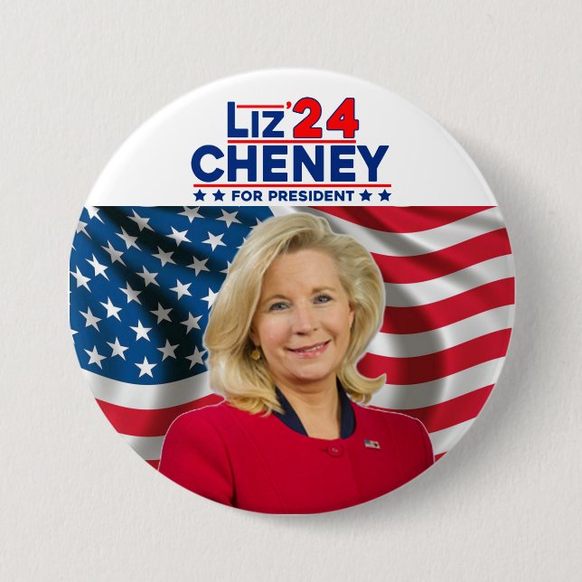 Liz Cheney for President '24 3 Inch Round Button (Front)