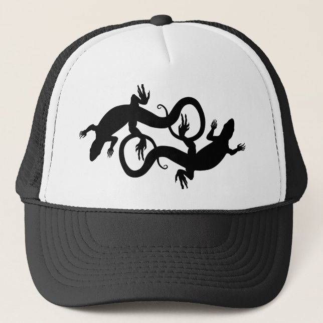 Lizard Art Baseball Caps Lizard Trucker Hats (Front)