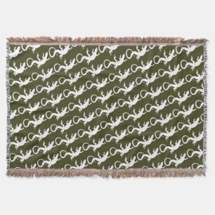 Lizard Art Blankets Reptile Lizard Throw Blanket