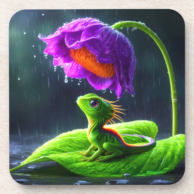 Lizard Art Coaster (Front)