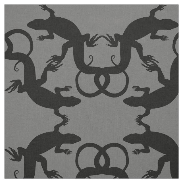 Lizard Art Fabric Reptile Lizard Pattern Fabrics (Swatch)