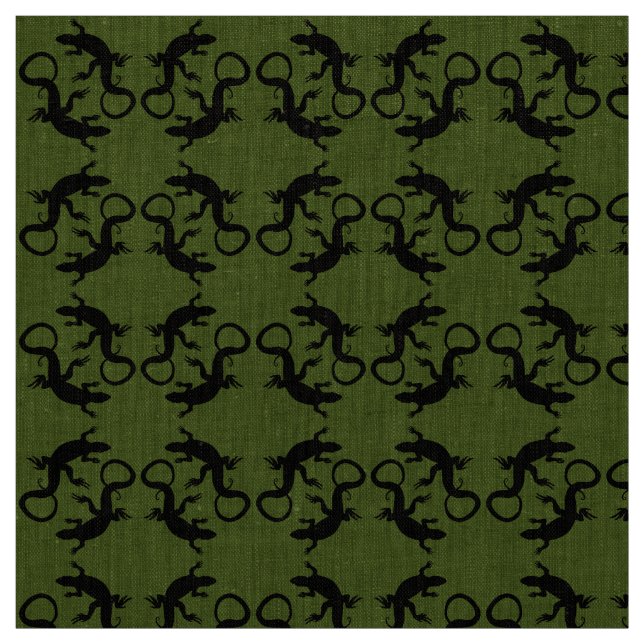 Lizard Art Fabric Reptile Lizard Pattern Fabrics (Swatch)
