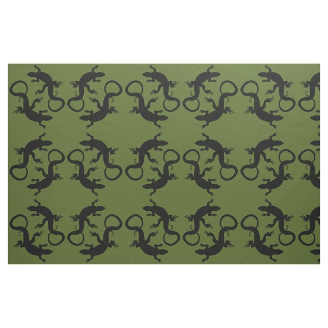 Lizard Art Fabric Reptile Lizard Pattern Fabrics (Fat Quarter)
