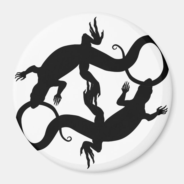 Lizard Art Fridge Magnet Reptile Gifts & Magnets (Front)