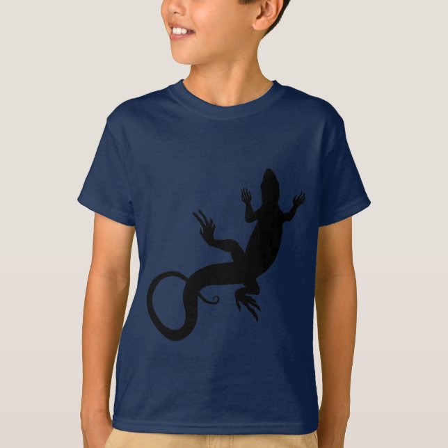 Lizard Art Girl's Jersey Reptile Baseball Jersey T-Shirt (Front)