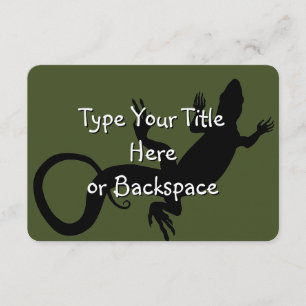 Lizard Art Invitations Personalized Reptile RSVP