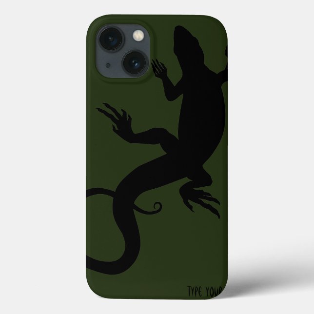 Lizard Art iPad Case Personalized Reptile Case (Back)