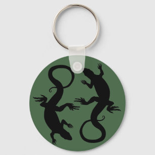 Lizard Art Keychain Cool Retro Reptile Art Gifts