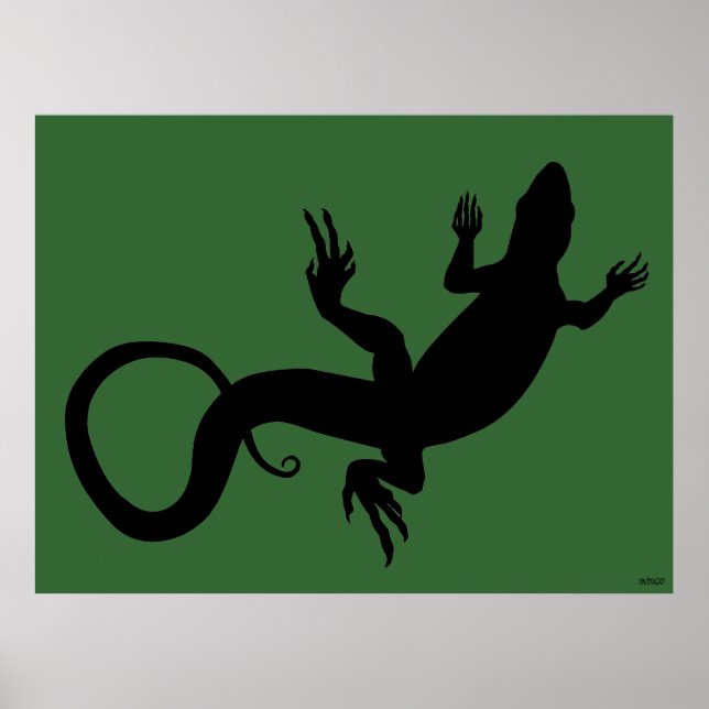 Lizard Art Poster Reptile Art Prints Poster Large (Front)