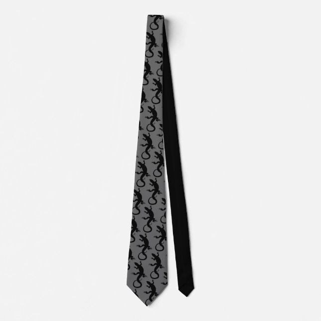 Lizard Art Tie Cool Reptile Gifts & Lizard Apparel (Front)
