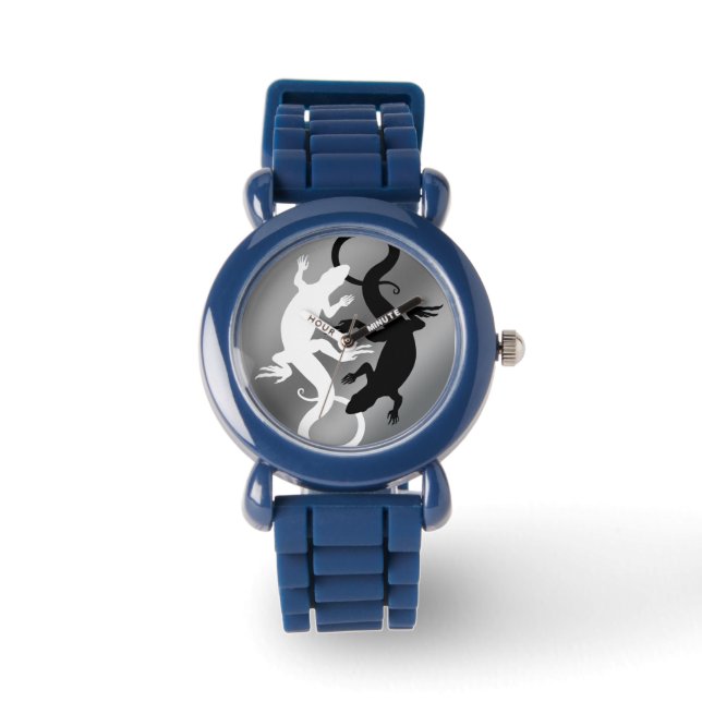 Lizard Art Watch Cool Reptile Art Wrist Watch (Front)