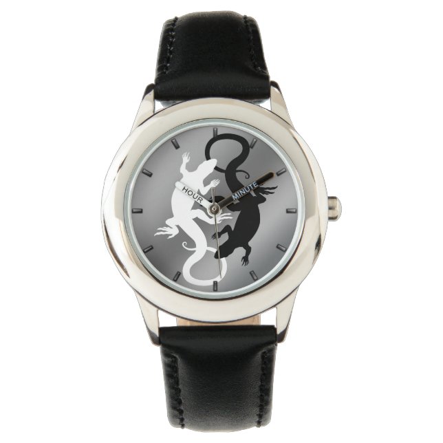 Lizard Art Watch Cool Reptile Art Wrist Watch (Front)