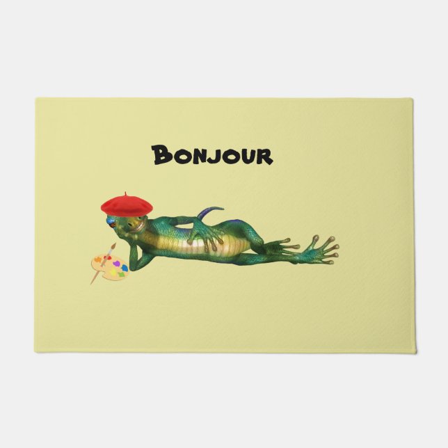 Lizard Artist Doormat (Front)