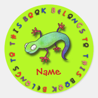 Lizard Back To School Stickers! Classic Round Sticker