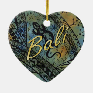 Lizard Batik Ceramic Ornament