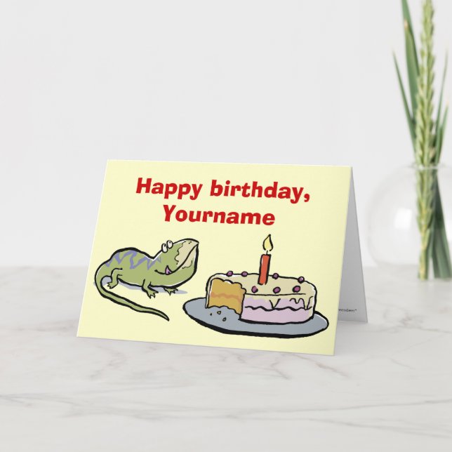 lizard birthday card (Front)