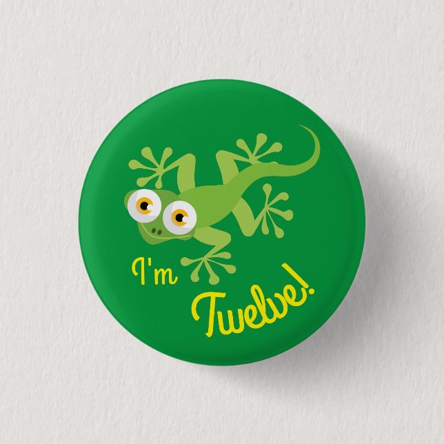 Lizard Birthday Party 1 Inch Round Button (Front)