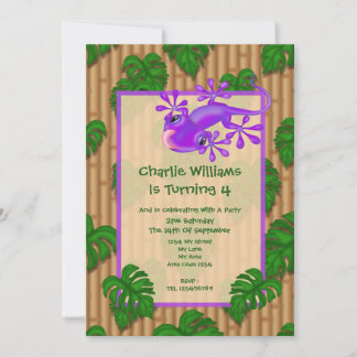 Lizard Birthday Party Invitation