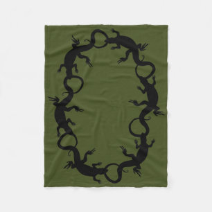 Lizard Blanket Cool Lizard Art Fleece Blanket