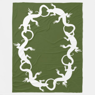 Lizard Blanket Cool Lizard Art Fleece Blanket