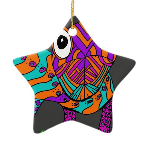 Lizard Bug Ceramic Star Ornament | Zazzle