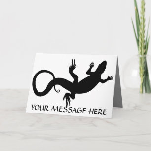 Lizard Card Reptile Art Blank Greeting Card Custom