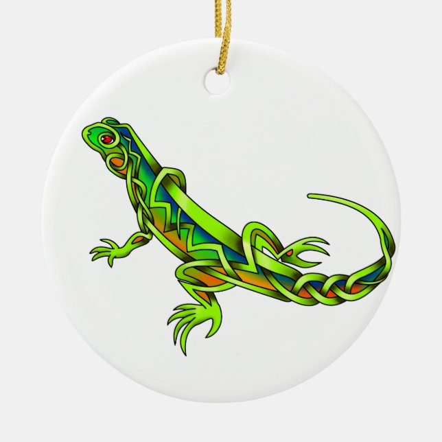 Lizard Ceramic Ornament (Front)
