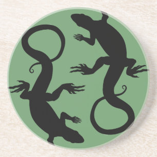 Lizard Coasters Reptile Art Decor Lizard Gifts
