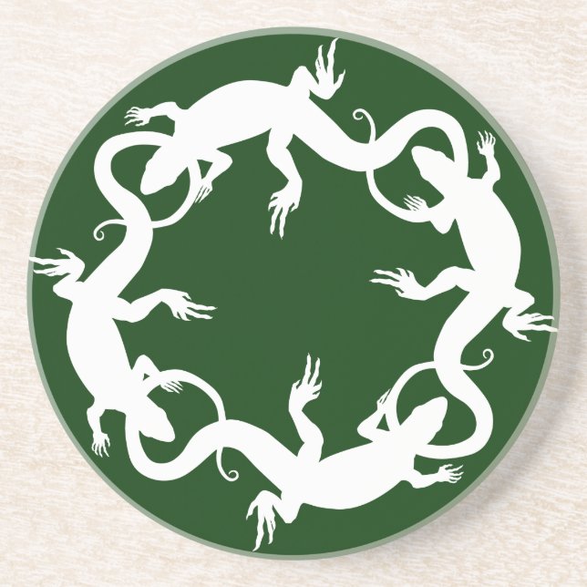 Lizard Coasters Reptile Art Decor Lizard Gifts (Front)