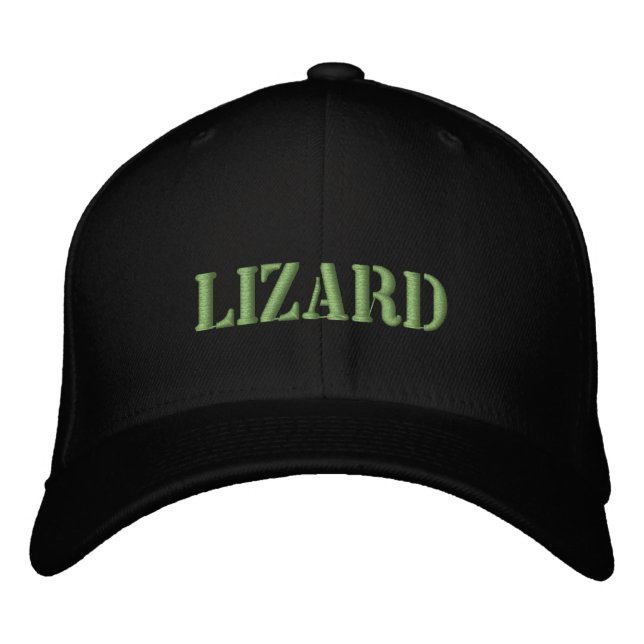LIZARD EMBROIDERED BASEBALL HAT (Front)