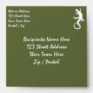 Lizard Envelopes Personalize Reptile Art Envelopes