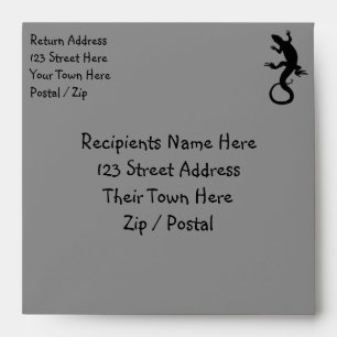 Lizard Envelopes Personalize Reptile Art Envelopes