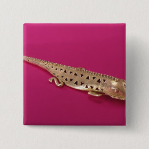 Lizard, from Colombia 2 Inch Square Button
