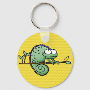 Lizard Funny Cartoon Illustration Keychain