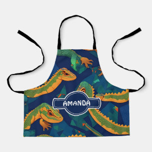 Lizard Geometric Colourful Personalized Pattern Apron
