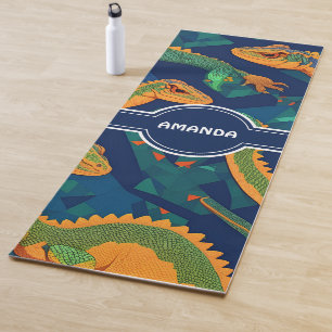 Lizard Geometric Colourful Personalized Pattern Yoga Mat
