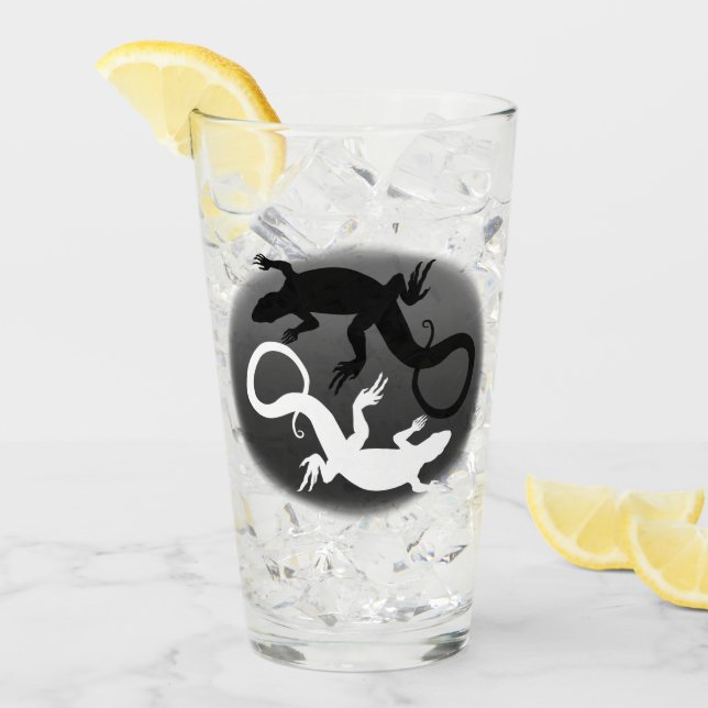 Lizard Glasses Personalized Reptile Art Glasses (Front Ice)