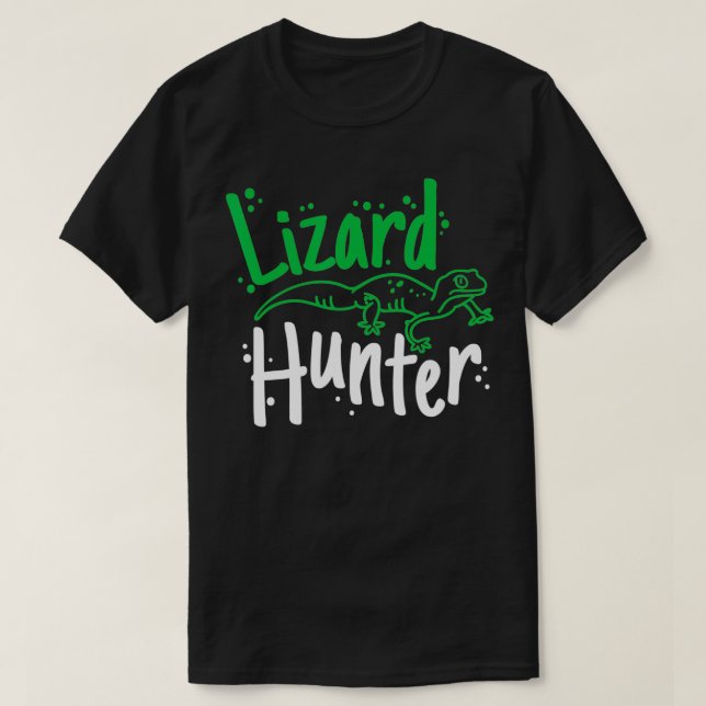 Lizard Hunter  Anole Reptile3  T-Shirt (Design Front)